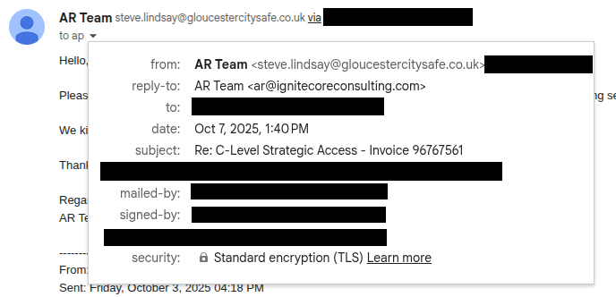 Figure 2. Headers for fraud email. Figure 2. Headers for fraud email.