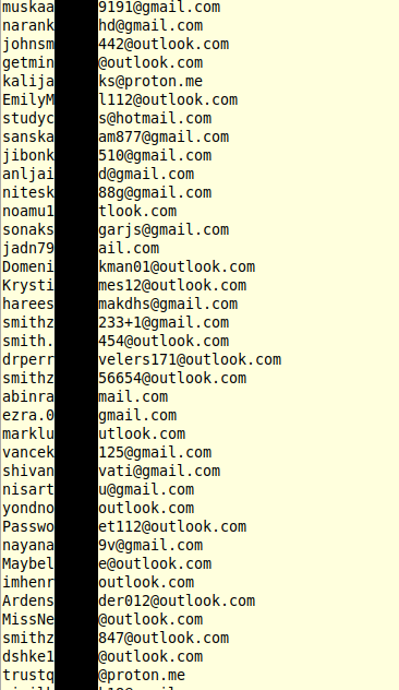 Sample of email addresses found in FreeDrain-associated Github commits. Sample of email addresses found in FreeDrain-associated Github commits.