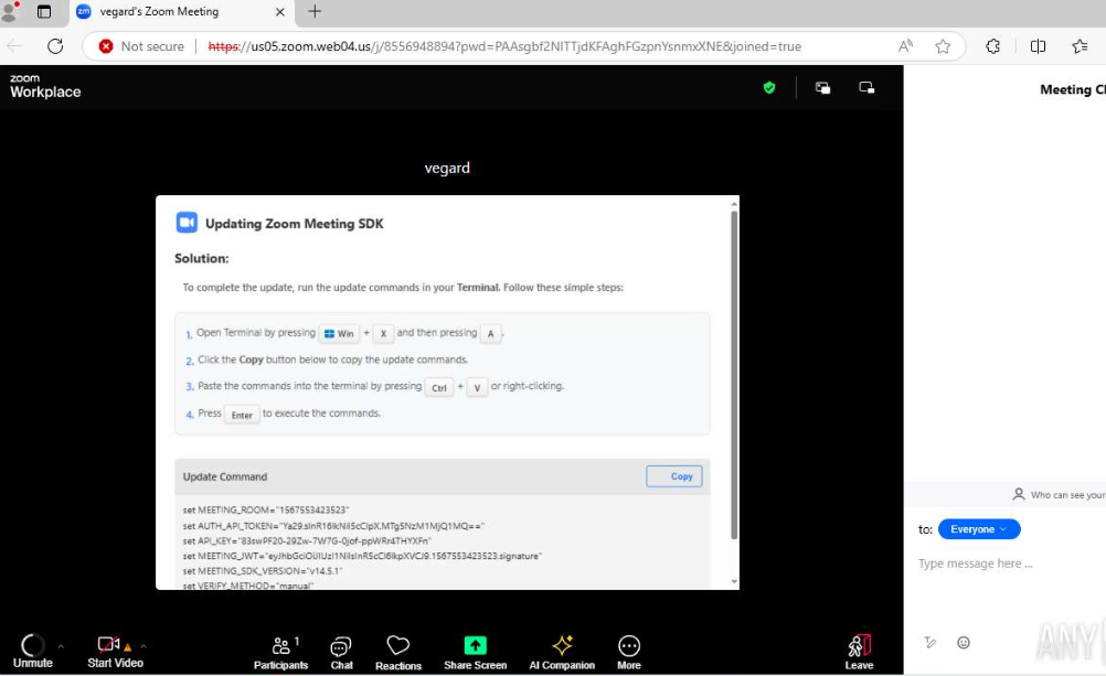 Figure 2. Screenshot of an active ClickFix lure of this campaign. Source: https://app.any.run/tasks/964b28d7-48e3-4e4d-bac4-27c388b2600c
