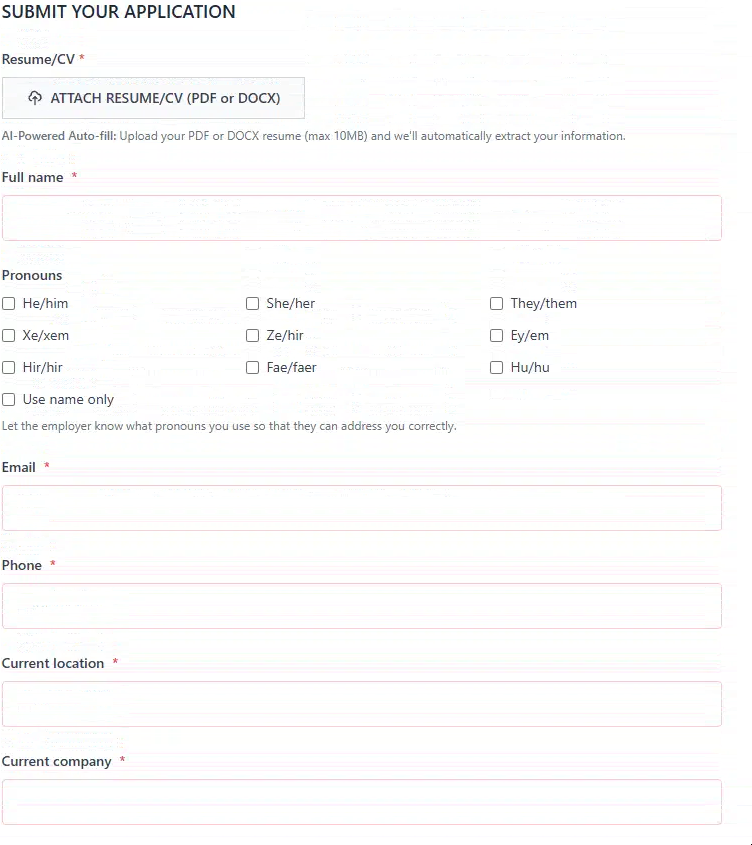 Figure 7. Requesting key contact and resume details.