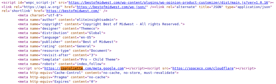 Figure 8. HTML source for bestofmidwest[.]com