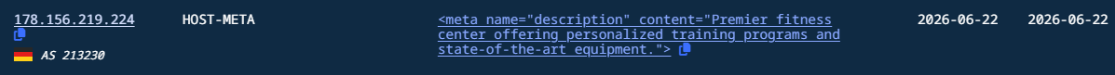 Figure 20. HOST-META tag in Validin Figure 20. HOST-META tag in Validin