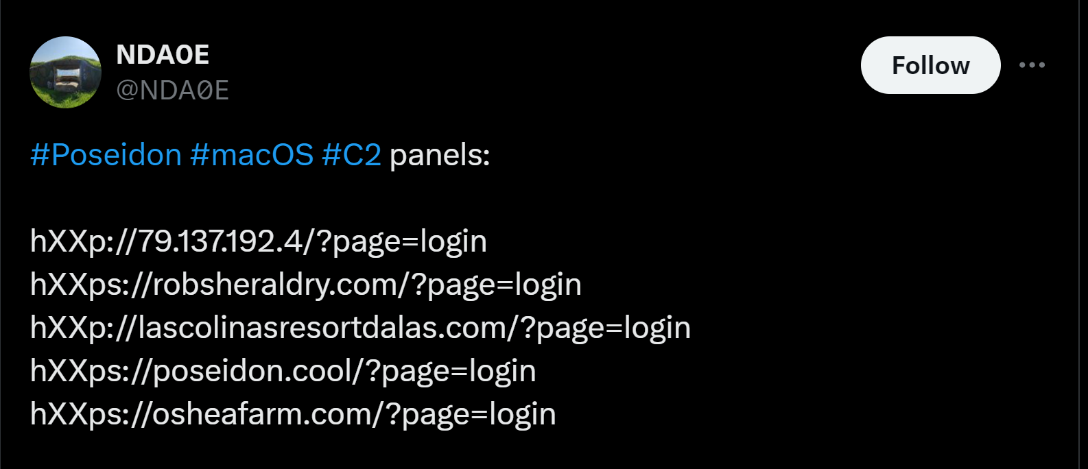 Twitter/X post with a list of Poseidon domains. Twitter/X post with a list of Poseidon domains.