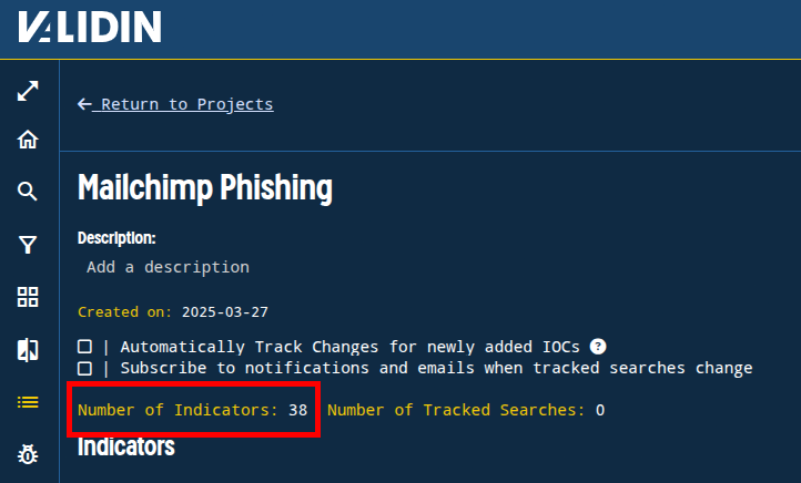 Figure. Quick pivoting on host response and DNS features yielded 37 total new indicators.