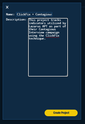 Figure 9. Project Details Menu Figure 9. Project Details Menu