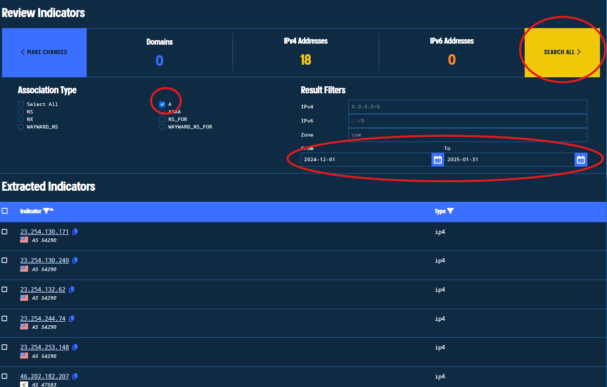 Figure 37. Setting Options for Bulk Searching Figure 37. Setting Options for Bulk Searching