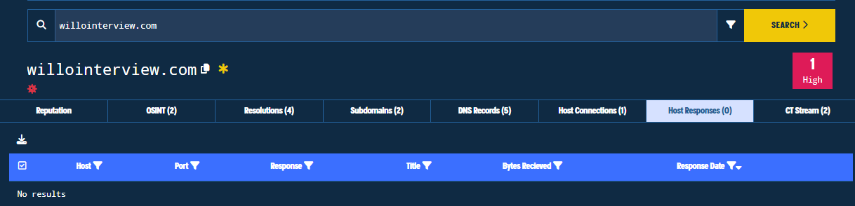 Figure 20. Host Responses Tab Figure 20. Host Responses Tab